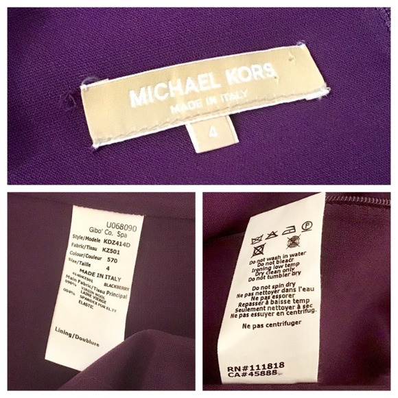 Michael Kors Collection Blackberry Wool Dress Size 4 - Picture 9 of 10